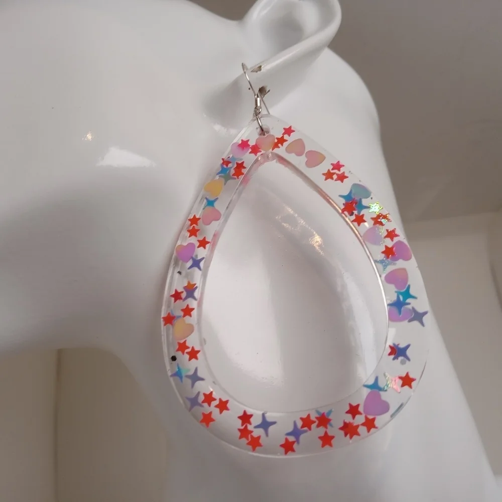 Colorful Teardrop Earrings - Picture 4 of 7